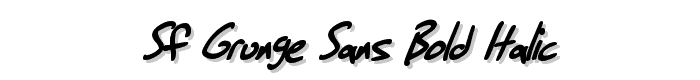 SF Grunge Sans Bold Italic font